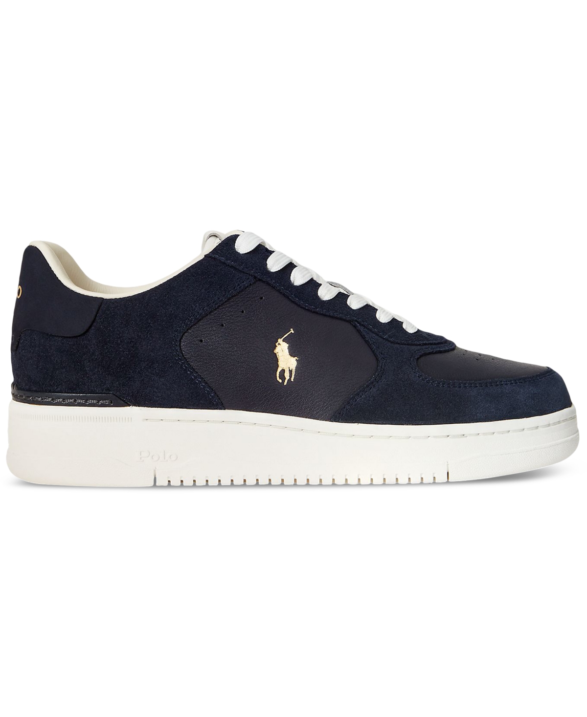 Polo Ralph Lauren Men's Masters Court Leather & Suede Sneakers In Black