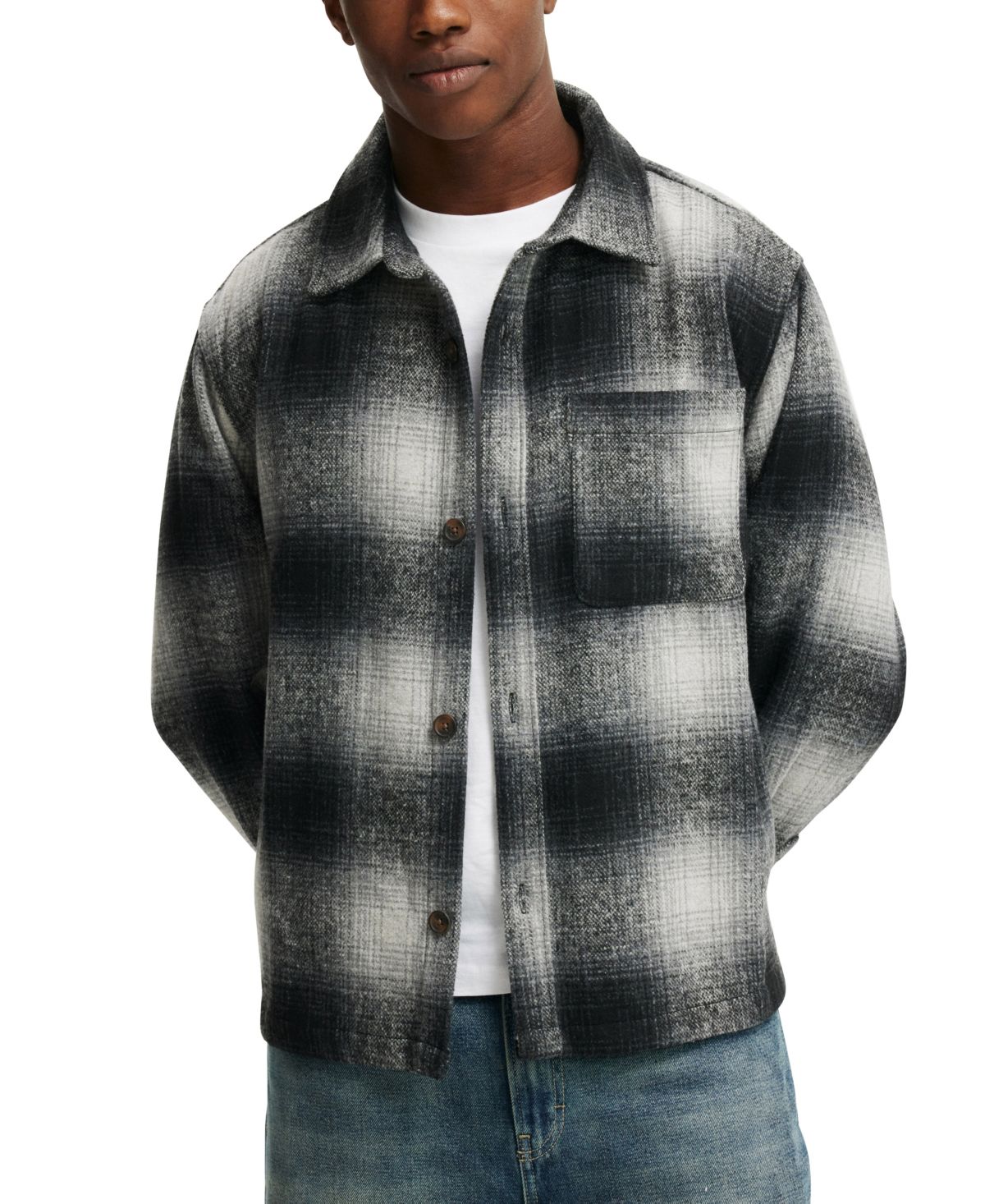 Мужская верхняя рубашка свободного покроя