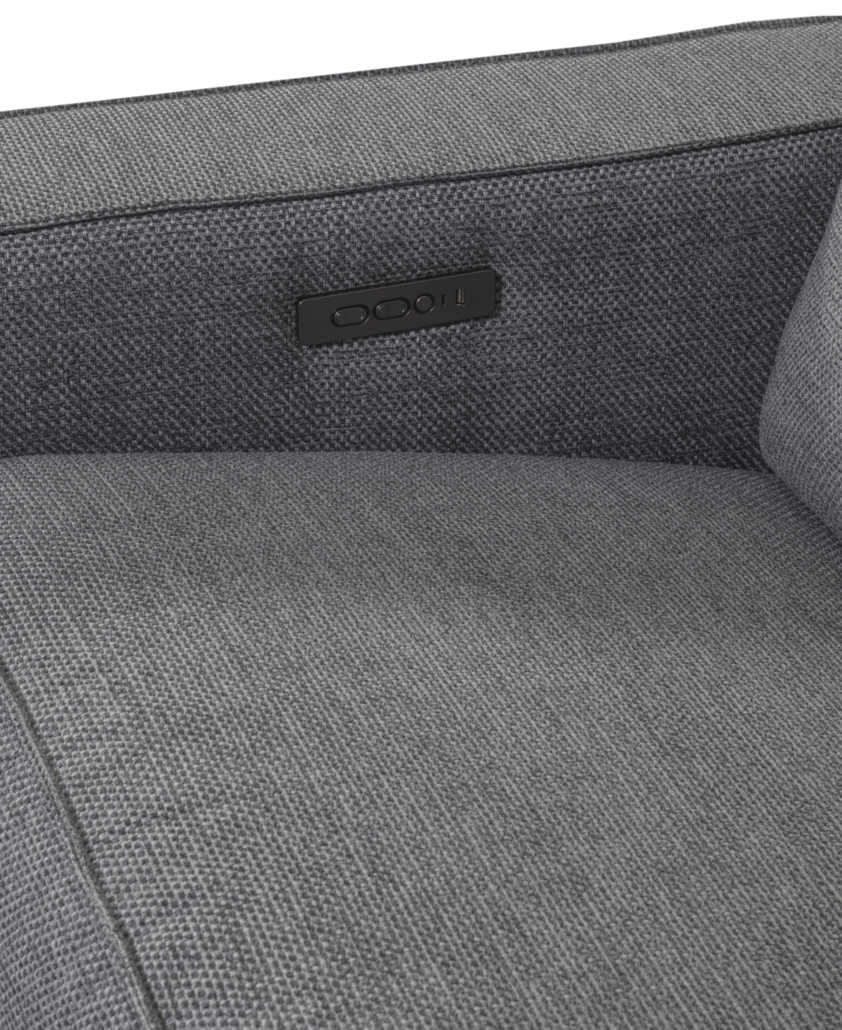 Macy's Miren 3-pc. Fabric Chaise Sectional With 1 Power Headrest Recliner, Exclusively At  In Gray