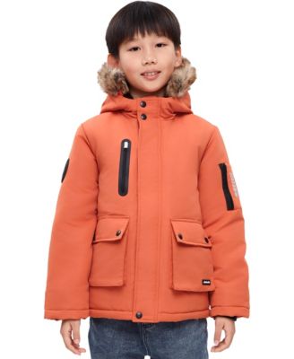 Boys Parka Jacket with Lined Hood