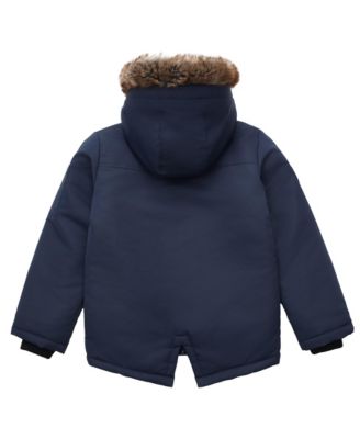 Boys Parka Jacket with Lined Hood
