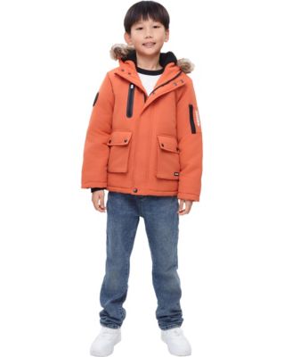 Boys Parka Jacket with Lined Hood