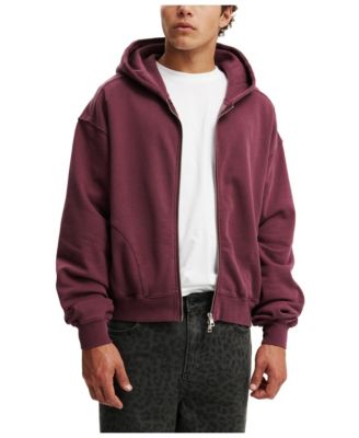 Men's Cropped Zip Up Hoodie
