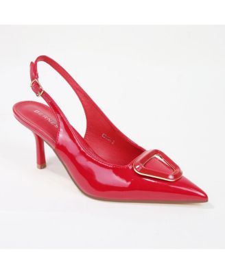 Ceira Patent Slingback Pump with Metallic Accent