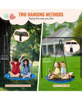 Toddler Oxford Fabric Tree Saucer Swing Outdoor Hanging Swing for Backyard and Garden
