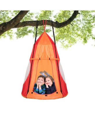 40'' Kids Hanging Chair Swing Tent Set Hammock Nest Pod Seat