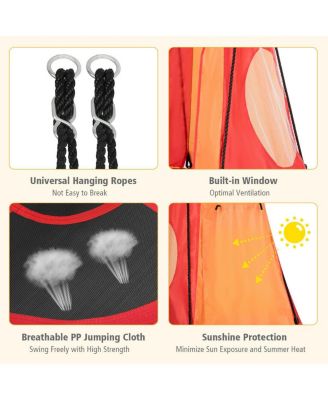 40'' Kids Hanging Chair Swing Tent Set Hammock Nest Pod Seat