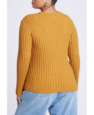 Women's Plus Size Bust Stitch Sweater