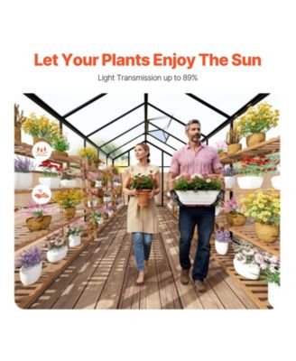 Polycarbonate Greenhouse Outdoor Walk-in Greenhouse for Garden