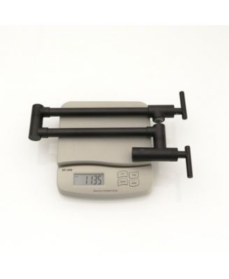 Greenspring Wall Mount Double-Handle Dual Joint Swing Arm Pot Filler Faucet