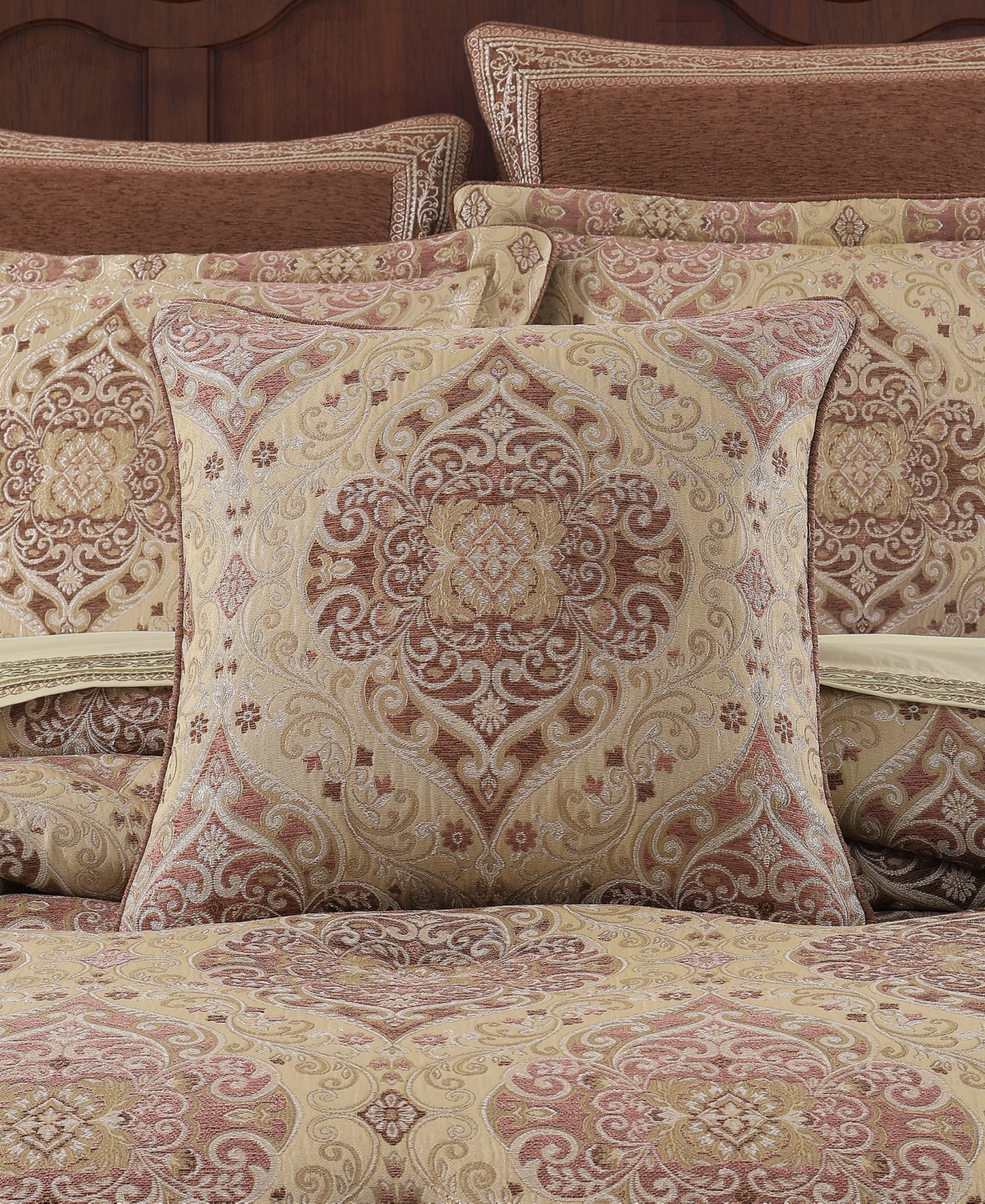 J Queen New York Weston Square Decorative Pillow, 20" X 20" In Brown