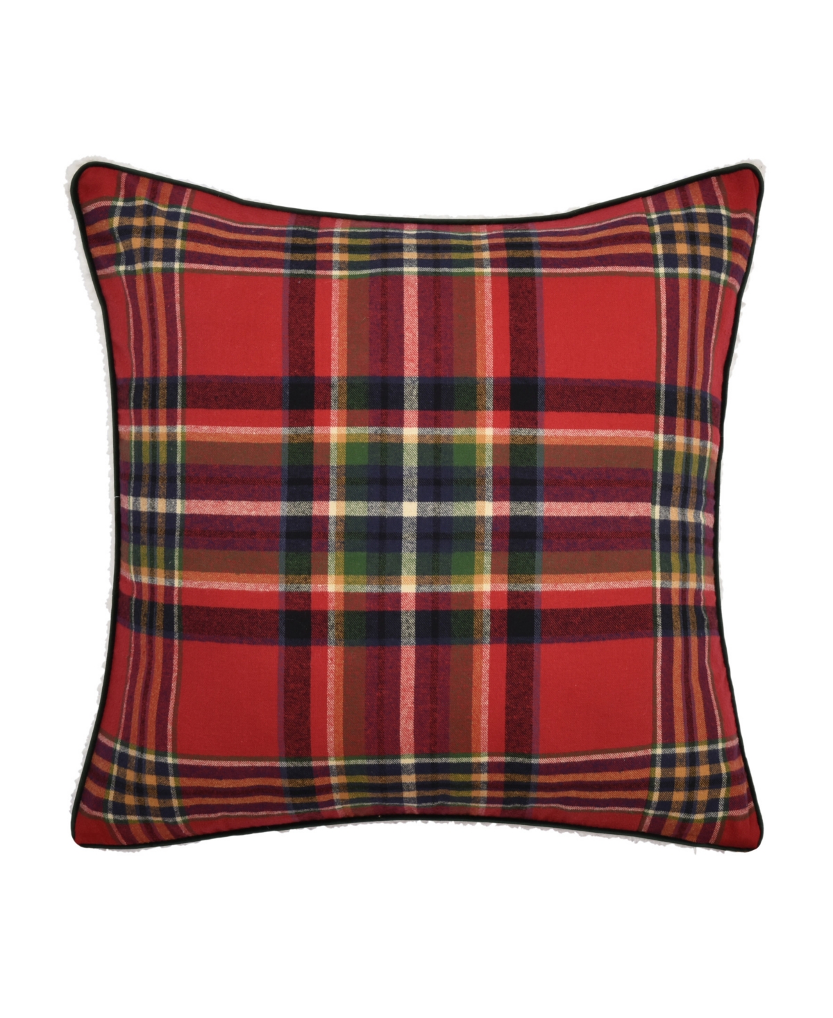 Andrew Plaid Sham, European - Red