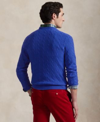 Men's Wool-Cashmere Cable-Knit Sweater