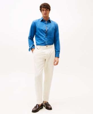 Men's Regular-Fit Cotton Chambray Shirt