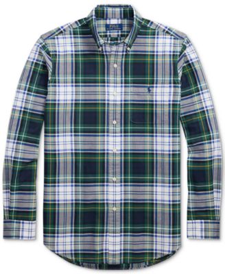 Men's Classic-Fit Plaid Oxford Shirt