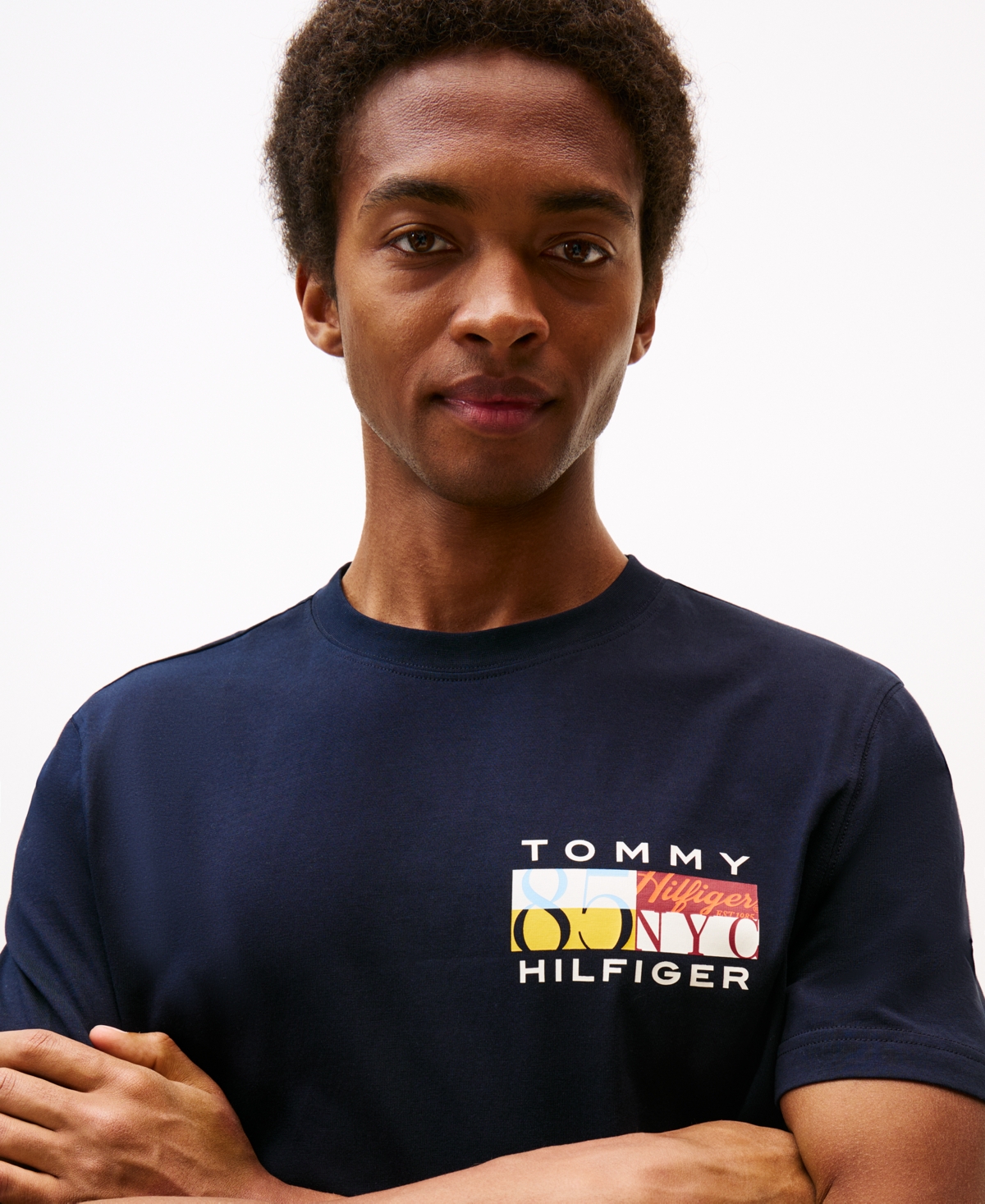 Tommy Hilfiger Men's Color Flag Graphic T-shirt In Blue