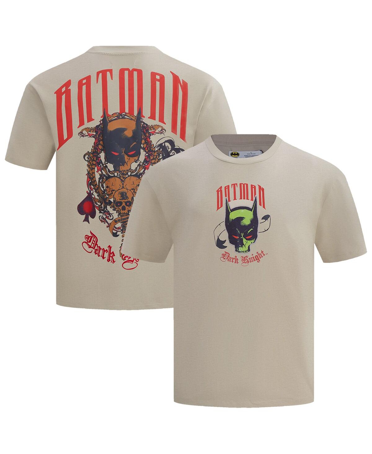 Men's Tan Batman Comics Olde English T-Shirt - Tan