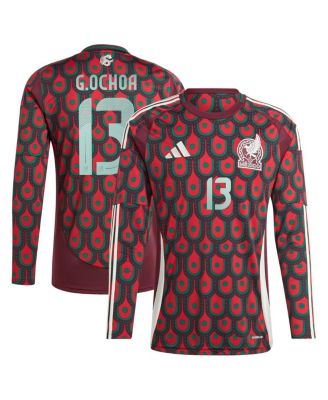 adidas - Men's Guillermo Ochoa Burgundy Mexico National Team 2024 Home Replica Player Long Sleeve Jersey