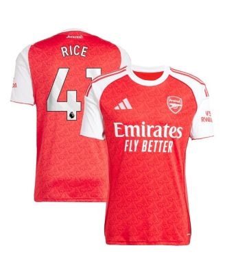adidas - Men's Declan Rice Red Arsenal 2025/26 Home Replica Player Jersey