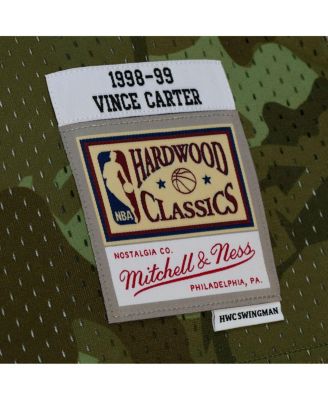 Men's Vince Carter Camo Toronto Raptors Hardwood Classics 1998/99 Ghost Green Swingman Jersey