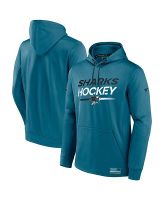 Fanatics - Men's Teal San Jose Sharks Authentic Pro Fleece Pullover Hoodie