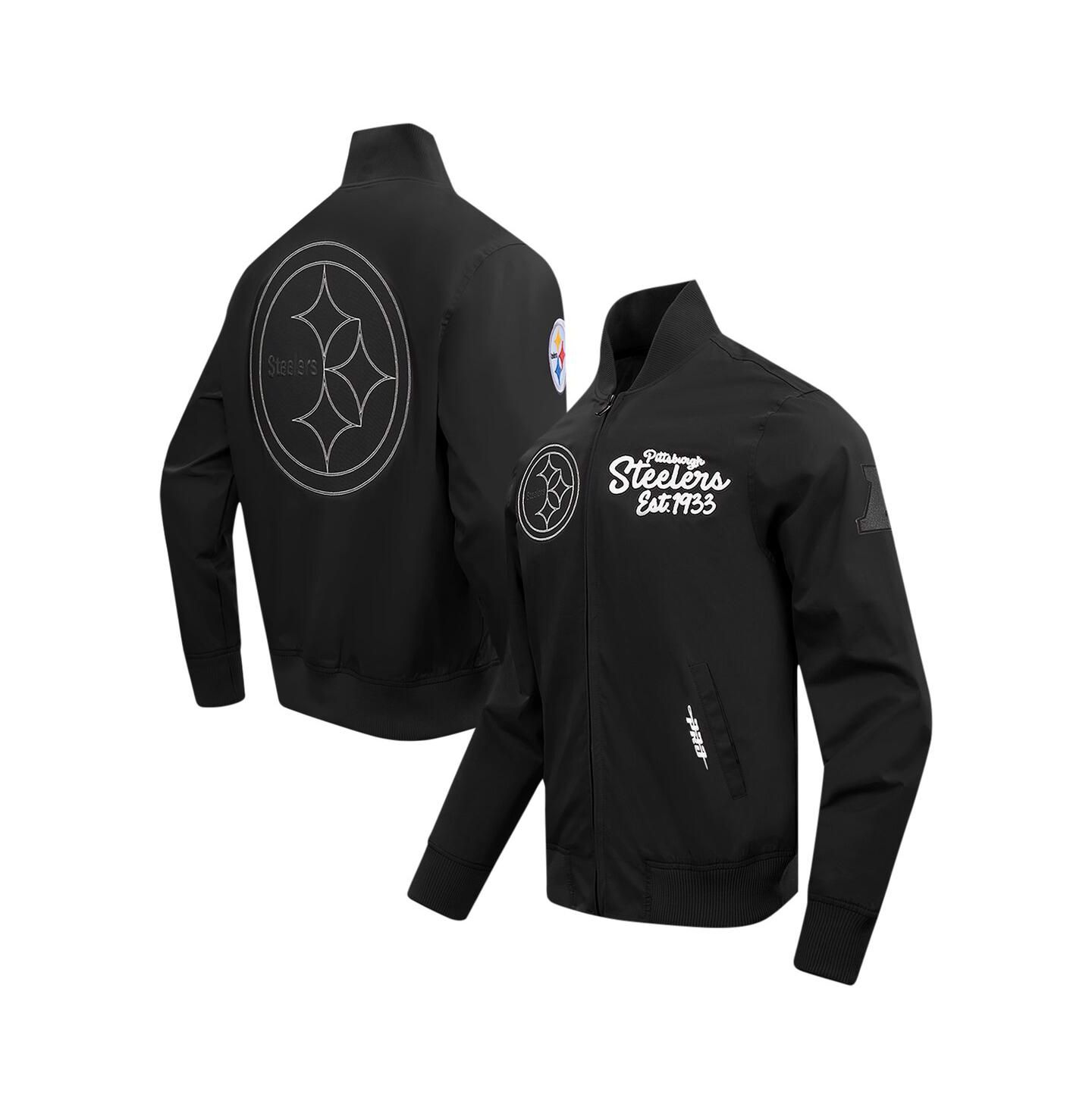 Мужская куртка Pro Standard Black Pittsburgh Steelers Paint The City Twill Full-Zip — фото 1