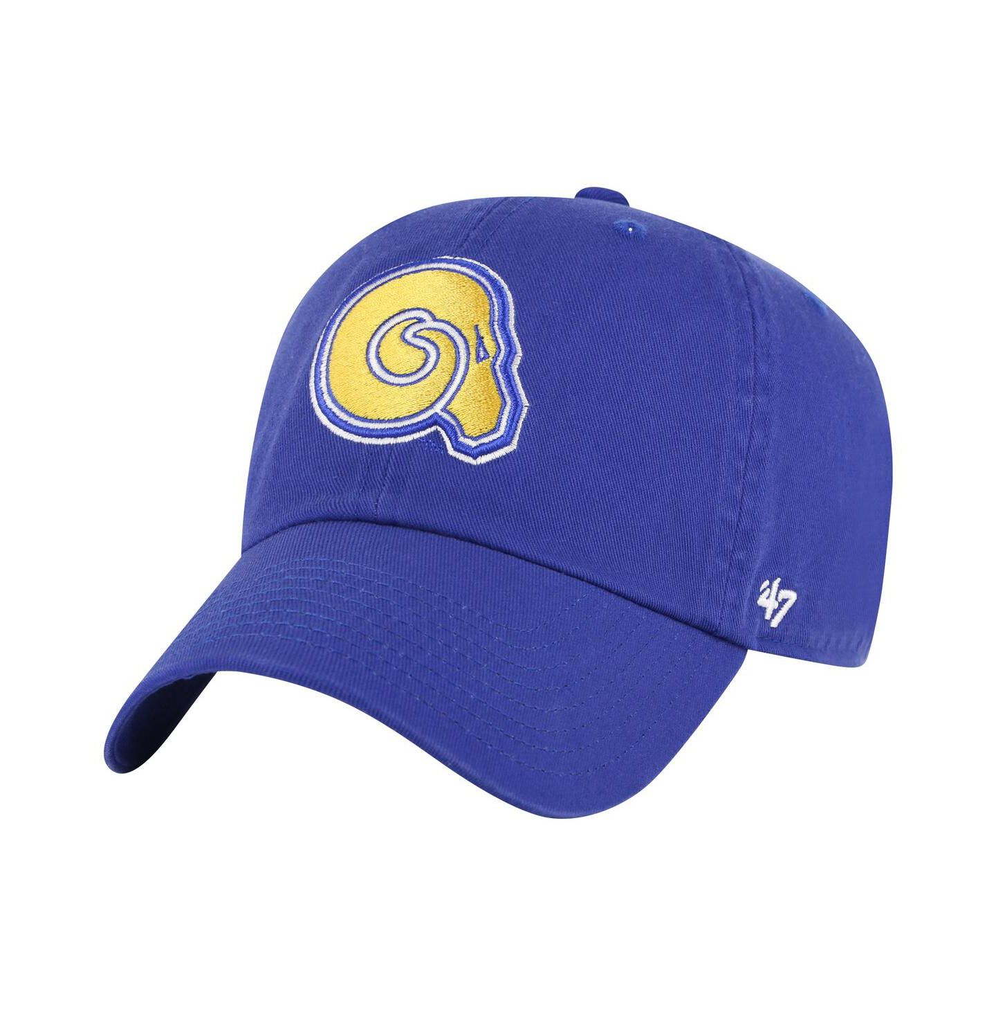 Мужская кепка '47 Brand Blue Albany State Golden Rams Side Back Clean Up Adjustable Hat — фото 2