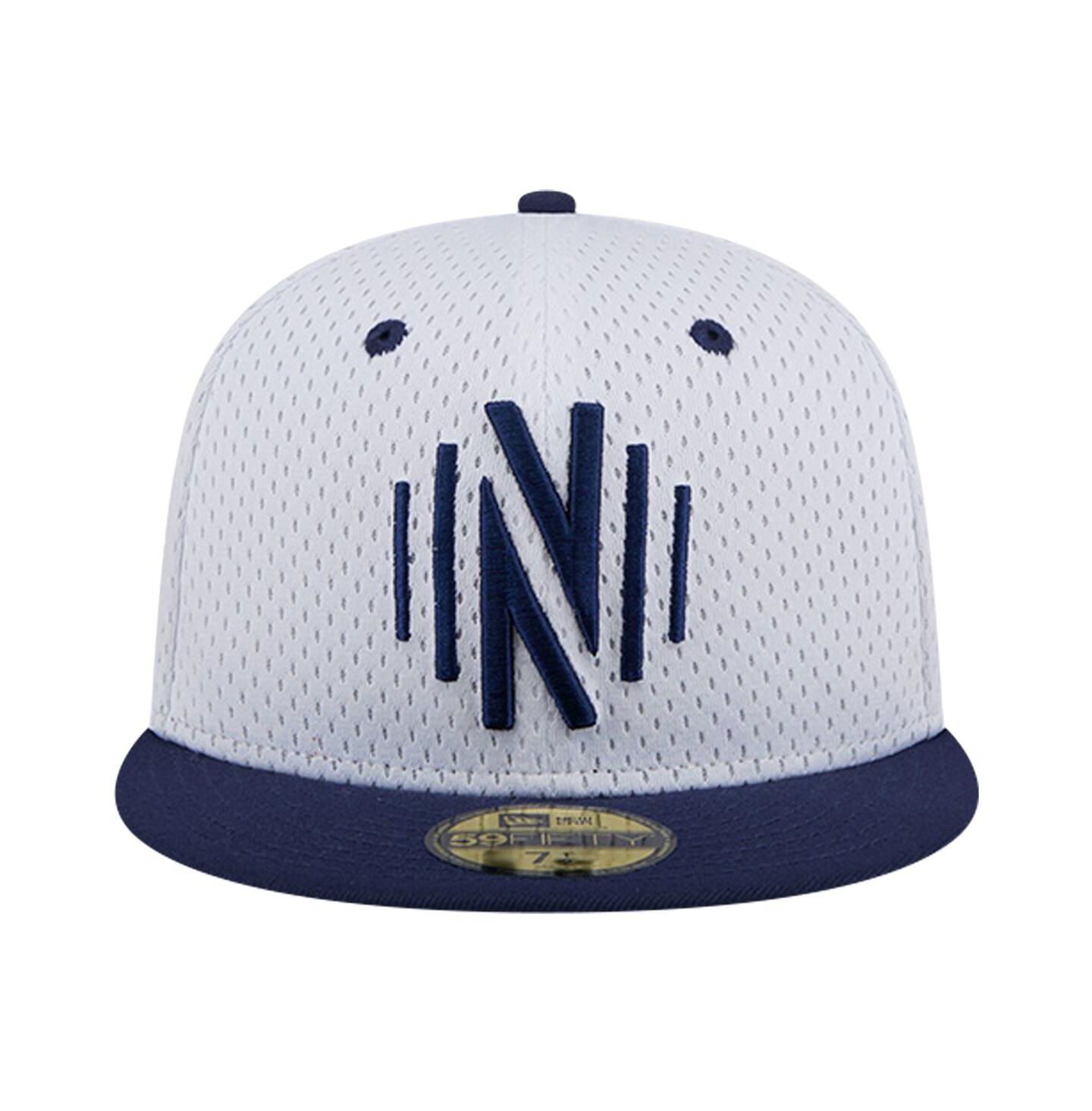 Мужская кепка New Era Gray Nashville SC Throwback Mesh 59FIFTY Fitted Hat — фото 2