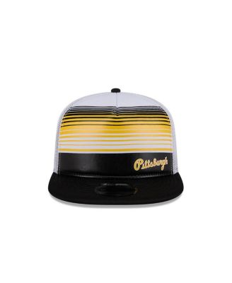 Men's Black Pittsburgh Pirates Team Horizon 9FIFTY A-Frame Trucker Snapback Hat