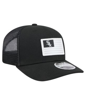 Men's Black Chicago White Sox Flag 9SEVENTY Stretch-Snap Hat