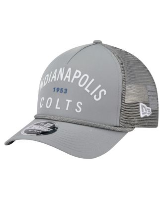 New Era - Men's&nbsp;Graphite Indianapolis Colts Active Minimalist M-Crown A-Frame 9FORTY Adjustable Hat
