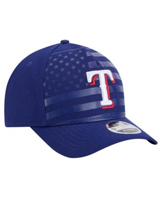 Men's Royal Texas Rangers American Flag 9FORTY M-Crown A-Frame Adjustable Hat