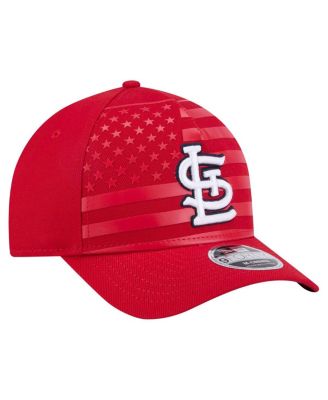 Men's Red St. Louis Cardinals American Flag 9FORTY M-Crown A-Frame Adjustable Hat