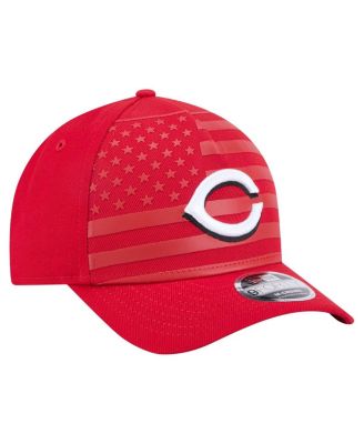 Men's Red Cincinnati Reds American Flag 9FORTY M-Crown A-Frame Adjustable Hat