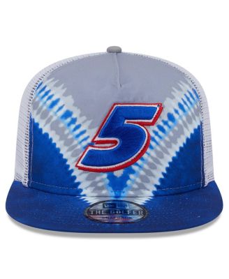 Men's Blue Kyle Larson Golfer Tie-Dye Snapback Hat