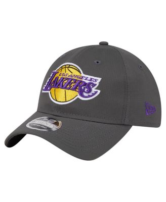 New Era - Men's Charcoal Los Angeles Lakers Active Ripstop 9TWENTY Adjustable Hat
