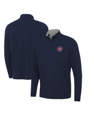 Antigua - Men's Navy Chicago Cubs Content Quarter-Zip Sweatshirt