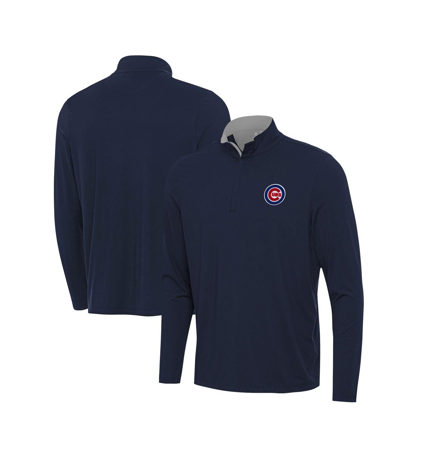 Мужская толстовка Antigua Navy Chicago Cubs Content Quarter-Zip — фото 1