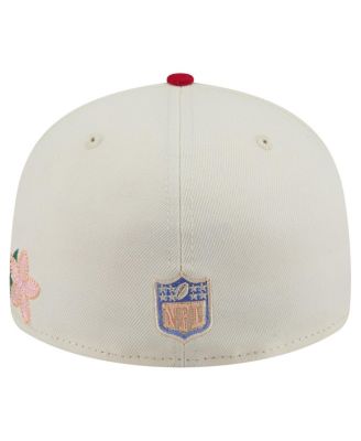 Men's Cream/Scarlet San Francisco 49ers Tonal Floral 59FIFTY Fitted Hat