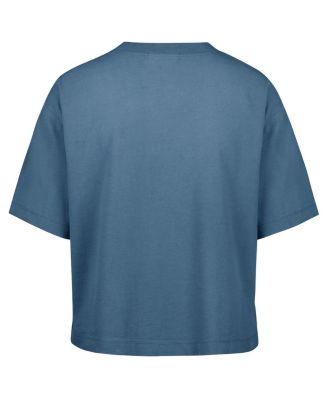 Women's Navy Dallas Cowboys Florentina Montauk Cropped T-Shirt