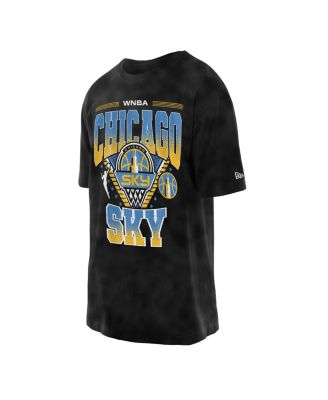 Men's Black Chicago Sky Boxy Sport Classics Vintage Wash T-Shirt