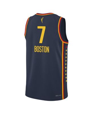 Big Boys and Girls Aliyah Boston Navy Indiana Fever Explorer Swingman Jersey