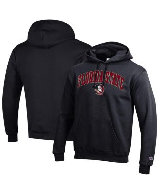 Champion - Men's Black Florida State Seminoles Arched Logo Fleece Pullover Hoodie