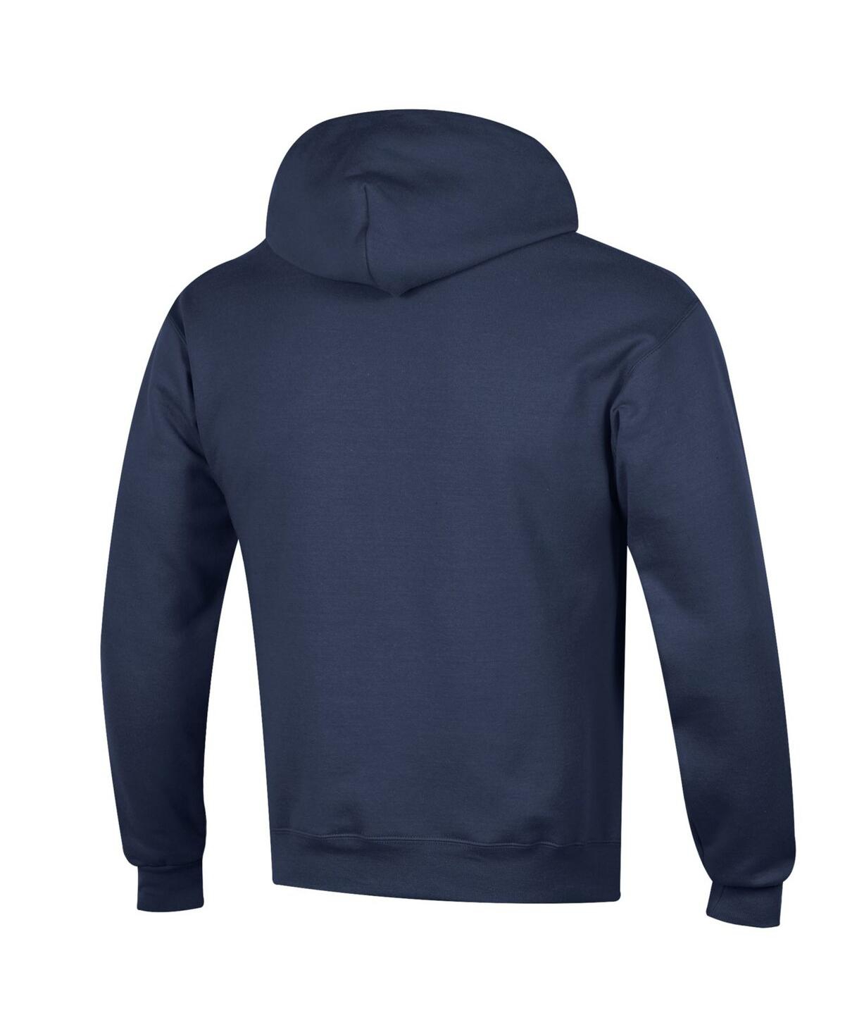 Champion Men's Navy Illinois Fighting Illini Basic Arch Fleece Pullover Hoodie In Blue