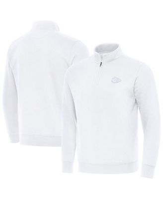 Antigua - Men's White Kansas City Chiefs Victory Quarter-Zip Sweatshirt