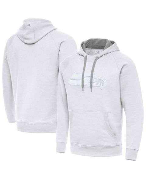 Мужское худи Antigua White Seattle Seahawks Victory Pullover