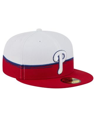 Men's Red/White Philadelphia Phillies Paint Stroke 59FIFTY&nbsp;Fitted Hat