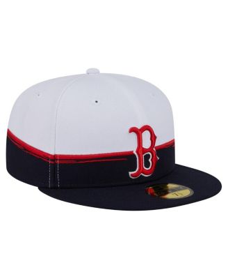 Men's Navy/White Boston Red Sox Paint Stroke 59FIFTY&nbsp;Fitted Hat