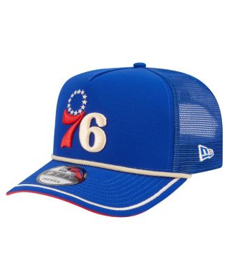 New Era - Men's Royal Philadelphia 76ers Vintage Team Rope A-Frame 9FIFTY Snapback Hat