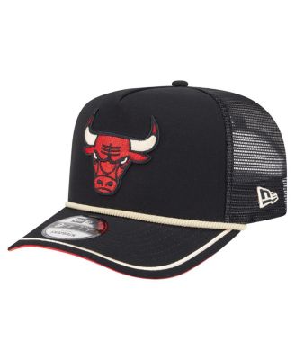 New Era - Men's Black Chicago Bulls Vintage Team Rope A-Frame 9FIFTY Snapback Hat